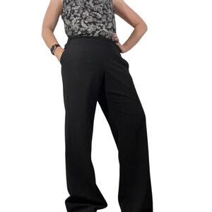 Chelsea & Theodore Black Button Slacks Woman’s Size 8
